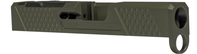 Grey Ghost Precision Glock 43 Stripped Slide Version 2 - Diamond Checkering Pattern 17-4PH Stainless Steel Olive Drab Cerakote - Grey Ghost Precision
