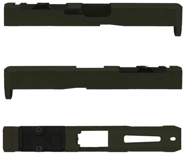 Grey Ghost Precision Version 4 Pistol Slide w/ RMR-DP Pro Cut Glock 19 Gen 3 17-4 Stainless Steel Olive Drab Cerakote - Grey Ghost Precision