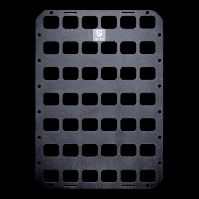 Grey Man Tactical 10 x 14 Rigid MOLLE Panel Black - Grey Man Tactical