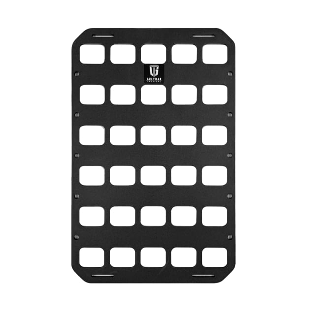 Grey Man Tactical 8 x 12.5 Rigid MOLLE Panel Black - Grey Man Tactical