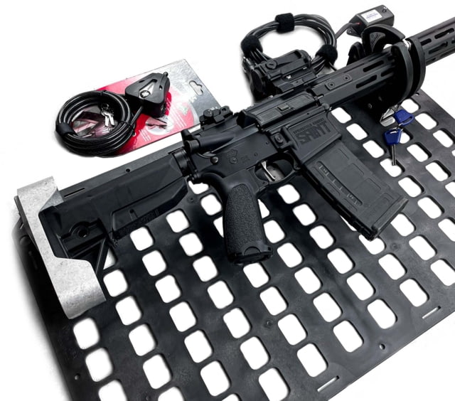 Grey Man Tactical Locking Rifle Rack Kit w/SC-6 XL Buttstock Cup Kit Black - Grey Man Tactical