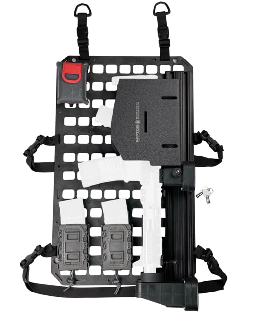 Grey Man Tactical Vehicle Locking Rifle Rack w/Raptor Rail Picatinny LE Shield 15.25x25 RMP Black - Grey Man Tactical