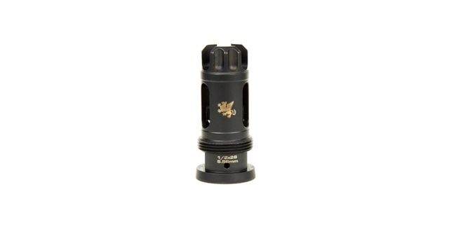 EDEMO Griffin Armament 1/2x28 Taper Mount FlashComp 5.56mm Black  EDEMO1 - Griffin Armament