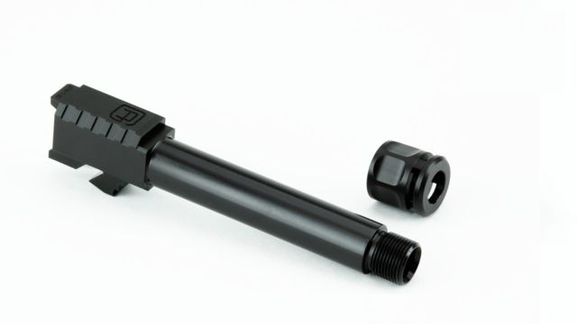 Griffin Armament Glock Barrel Gen 3/4 G19 threaded 1/2x28 w/ Griffin Micro Carry Comp Black