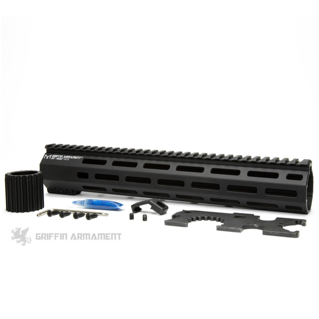 Griffin Armament Low Pro Rigid M-Lok Rail 12.5in Black Large - Griffin Armament