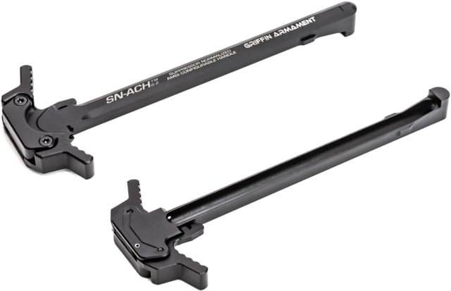 Griffin Armament SN-ACH 15 AR-15 Charging Hand le Ambidextrous Forward-Facing Gas Vent Anodized Finish Black - Griffin Armament