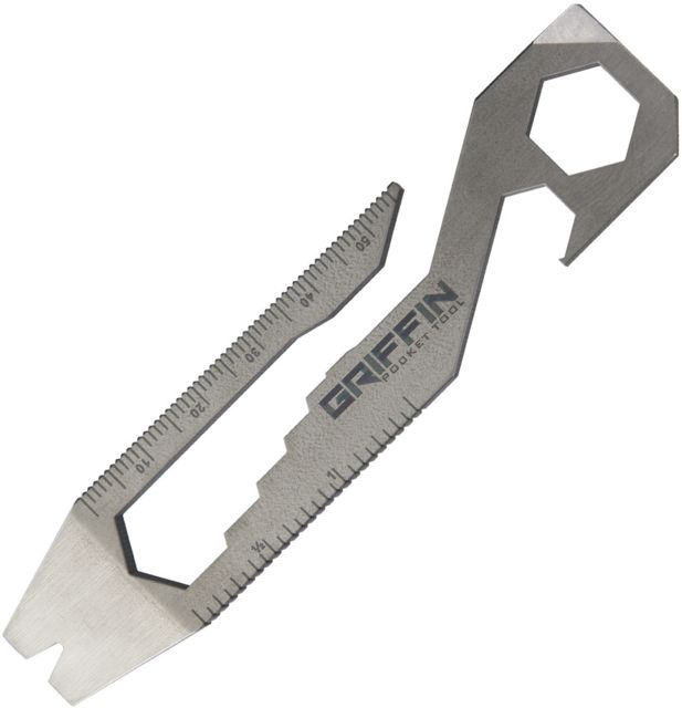 Griffin Pocket Tool GPT XL Pocket Tool Titanium Fixed Blade Knife Handle - Griffin Pocket Tool