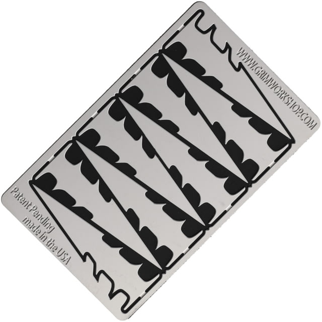 Grim Workshop Arrowhead Survival Card Surgical Grade Stainless Construction 3.38in x 2.13in x 0.25in - Grim Workshop