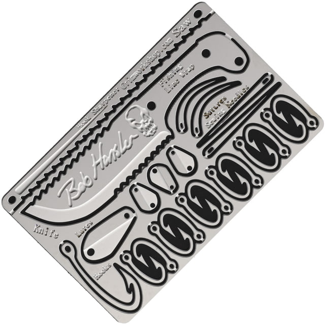 Grim Workshop Bob Hansler Survival Card Surgical Grade Stainless Construction 3.38in x 2.13in x 0.25in - Grim Workshop