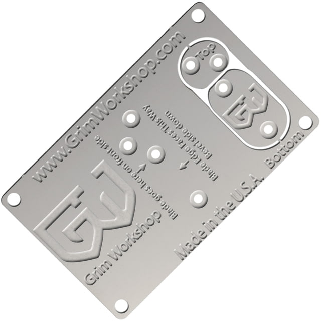 Grim Workshop Cordage Making Card Surgical Grade Stainless Construction 3.38in x 2.13in x 0.25in - Grim Workshop