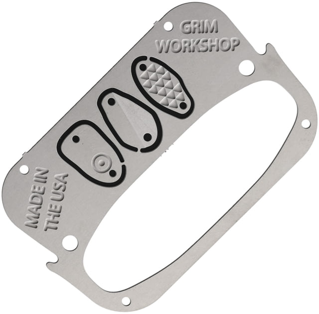 Grim Workshop Hand Caster Fishing Card Surgical Grade Stainless Construction 3.38in x 2.13in x 0.25in - Grim Workshop