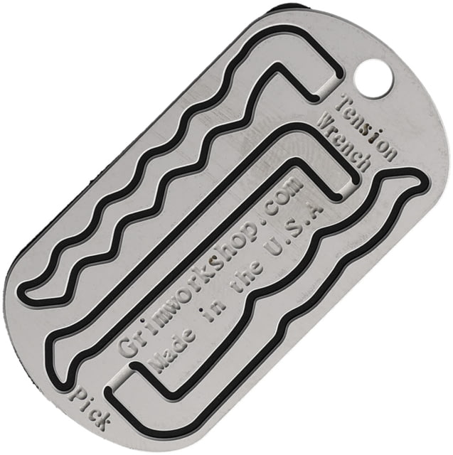 Grim Workshop Lock Picking Dog Tag Tool Hardened Stainless Construction - Grim Workshop