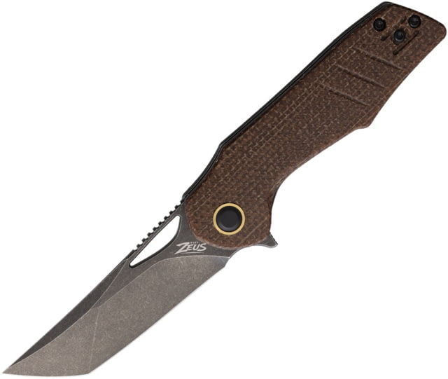 Grissom Knife & Tool Baby Zeus Linerlock Brown GKTBZNMDS - Grissom Knife & Tool