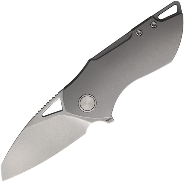 Grissom Knife & Tool Riverstone SW Folding Knife 4in Closed 2.75in Stonewash Bohler M390 Stainless Blade Stonewash Titanium Handle RIVERSTONE SW - Grissom Knife & Tool
