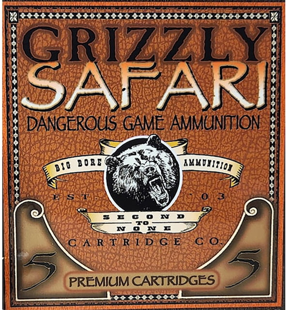 Grizzly Cartridge 416 Rigby 400 Grain Solid Pistol Ammo 5 Rounds