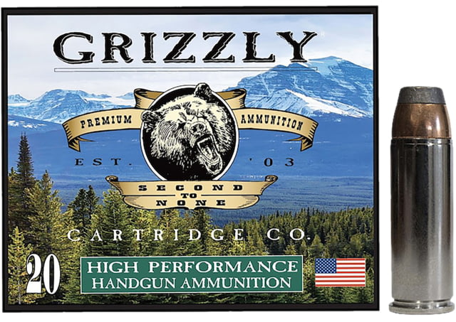 Grizzly Cartridge 45 Colt P 300 Grain Bonded Flat Point Pistol Ammo 20 Rounds zzly Cartridge 45 Colt P 300 Grain Bonded Flat Point Pistol 20 Rounds Ammo