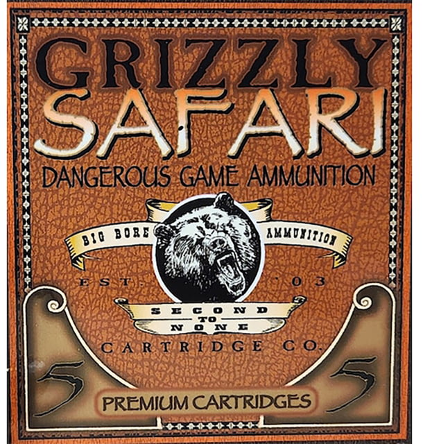 Grizzly Cartridge 470 Nitro Express 500 Grain Solid Pistol Ammo 5 Rounds