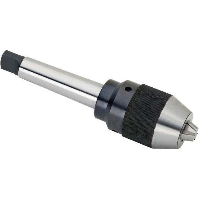 Grizzly Industrial 1/32in.-1/2in. x MT #3 Keyless Drill Chuck with Integral Shank