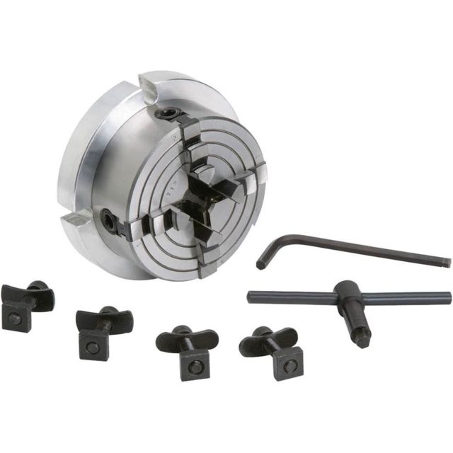 Grizzly Industrial 3-1/4in. 4-Jaw Chuck for 4in. Rotary Table