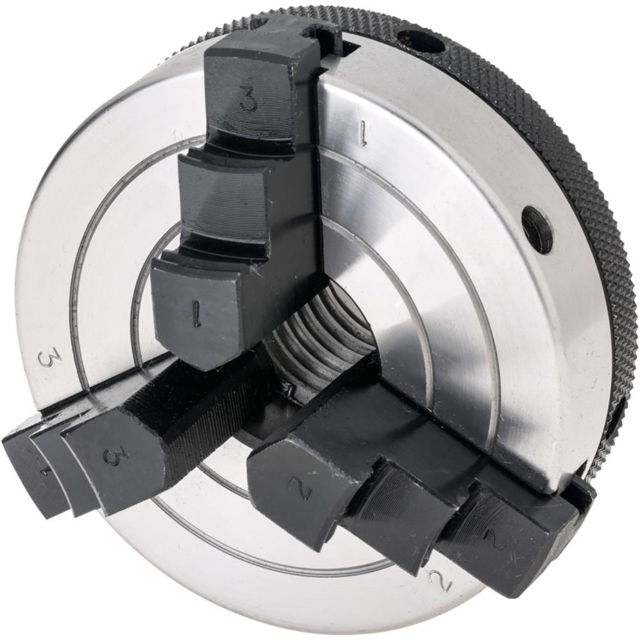Grizzly Industrial 3in. 3-Jaw Wood Chuck - 1in. x 8 TPI