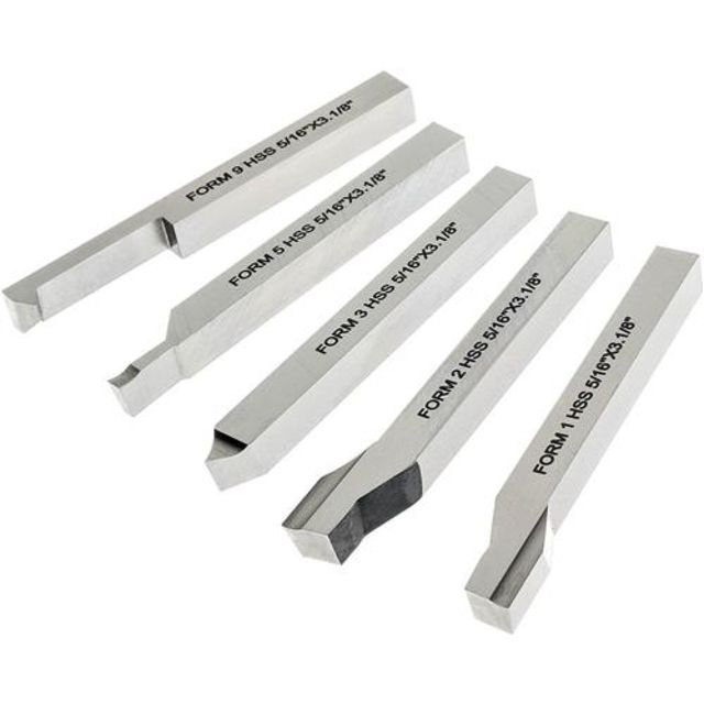 Grizzly Industrial 5/16in. HSS Lathe Tool Bit Set - 5 Pc.