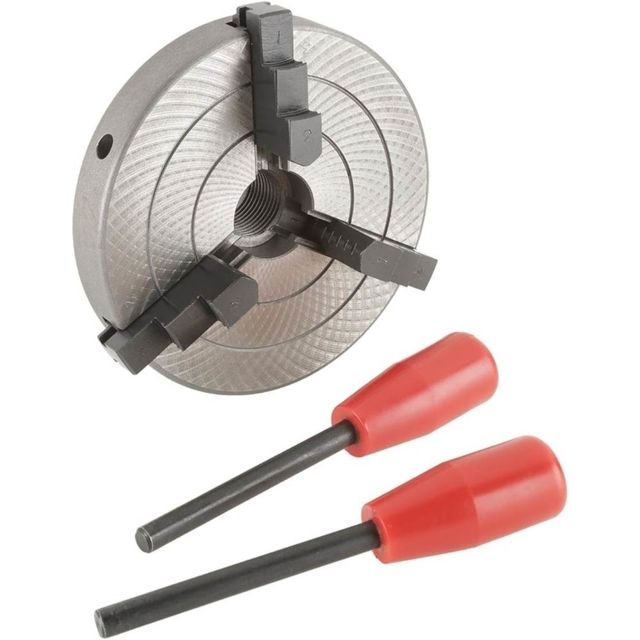 Grizzly Industrial 5in. 3-Jaw Wood Chuck - 1in. x 12 TPI