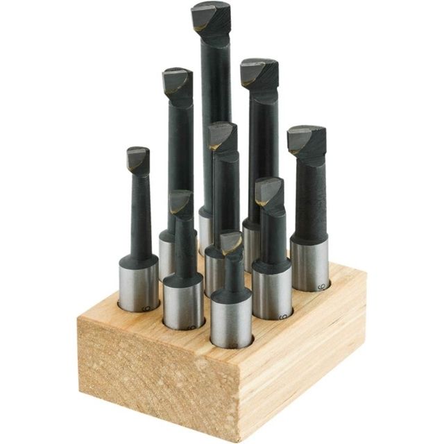 Grizzly Industrial Carbide Boring Bar 9 pc. Set 1/2in. Shank