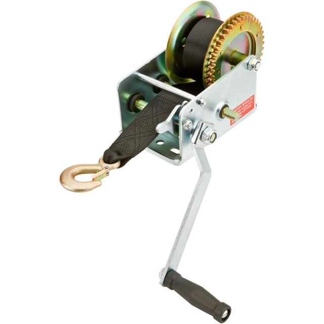 Grizzly Industrial Hand Winch with Nylon Strap 2000lb Capacity