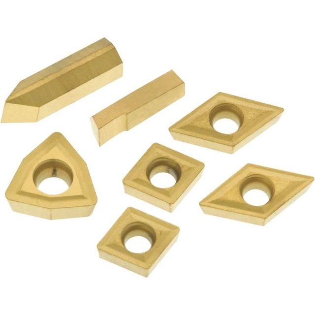 Grizzly Industrial K20 TiN Insert Set 7 for T10293 - Cast Iron