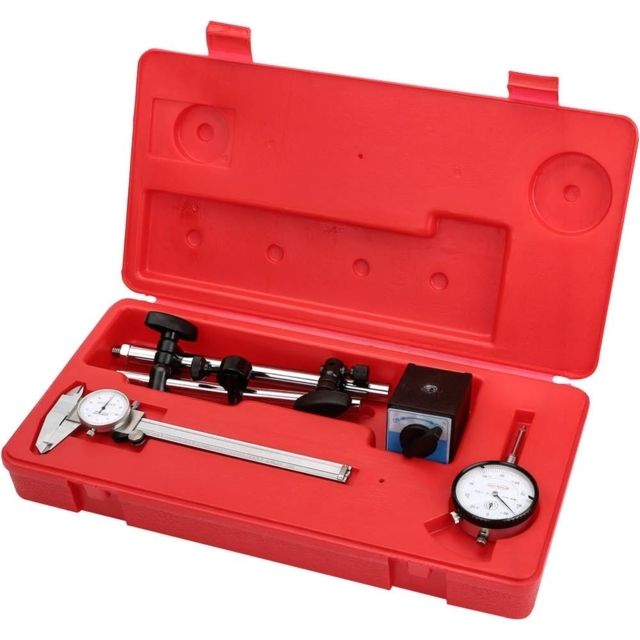 Grizzly Industrial Magnetic Base Dial Indicator Caliper Combo pk.