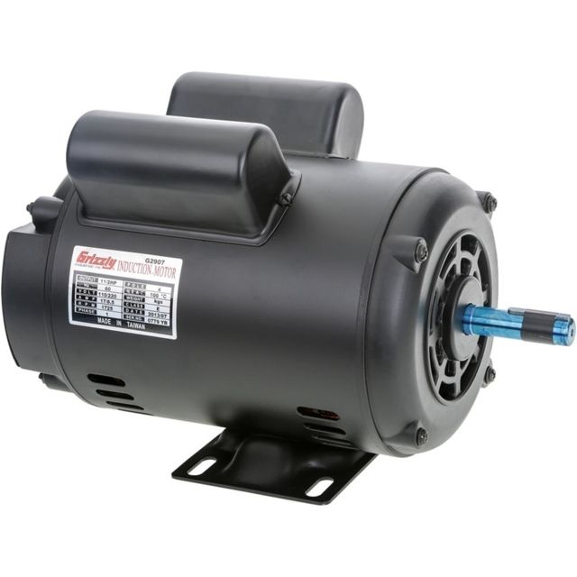 Grizzly Industrial Motor 1-1/2 HP Single-Phase 1725 RPM Open 110V/220V