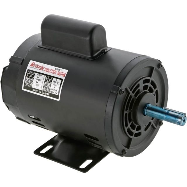 Grizzly Industrial Motor 1/2 HP Single-Phase 1725 RPM Open 110V/220V