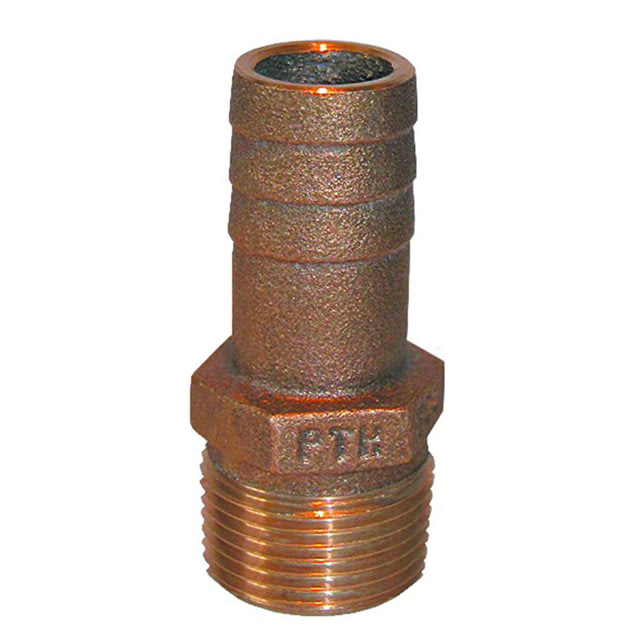 GROCO NPT x 1-1/2" ID Bronze Pipe to Hose Straight Fitting 1-1/2"