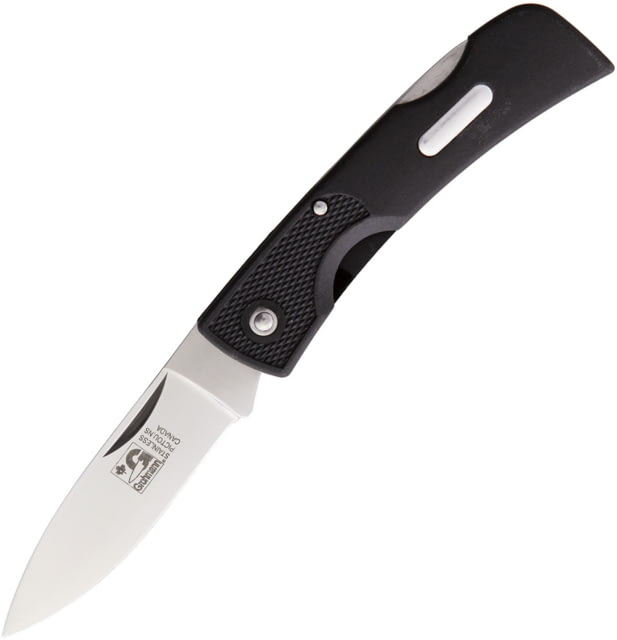 Grohmann Featherweight Lockback Zytel Folding Knife 3" satin finish high carbon stainless blade Black Zytel handle - Grohmann