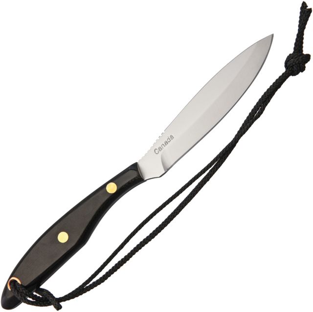 Grohmann Trout & Bird Knife Black Linen Fixed Blade Knife 4in Black Linen Micarta Handle - Grohmann