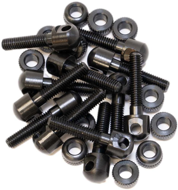 GrovTec US 12 Pack 0.875in Machine Screw w/Nut and Spacer Black