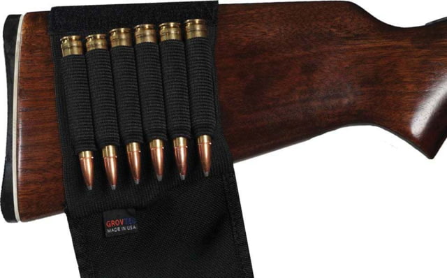 GrovTec US Buttstock Ammo Holder w/Cover Rifle Black