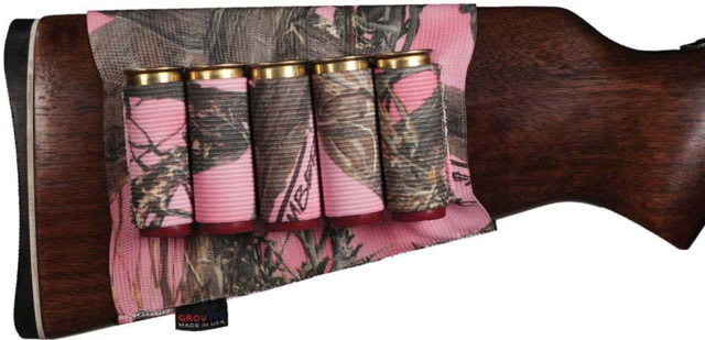 GrovTec US Buttstock Cartridge Shell Holder- Shotgun Open StyleTrue Timber Pink - Grovtec Us