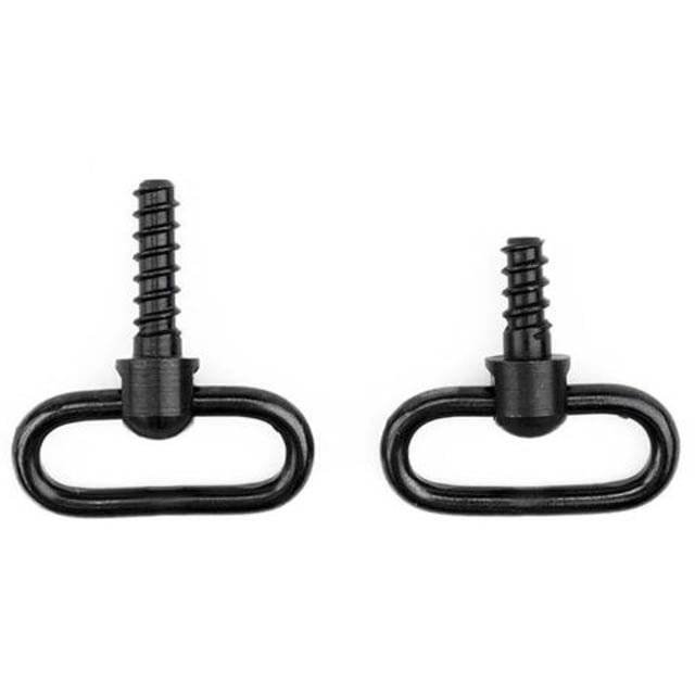 GrovTec US Non-Detachable Locking Swivel Set Wood Screw Fore End - 1in Loops Black