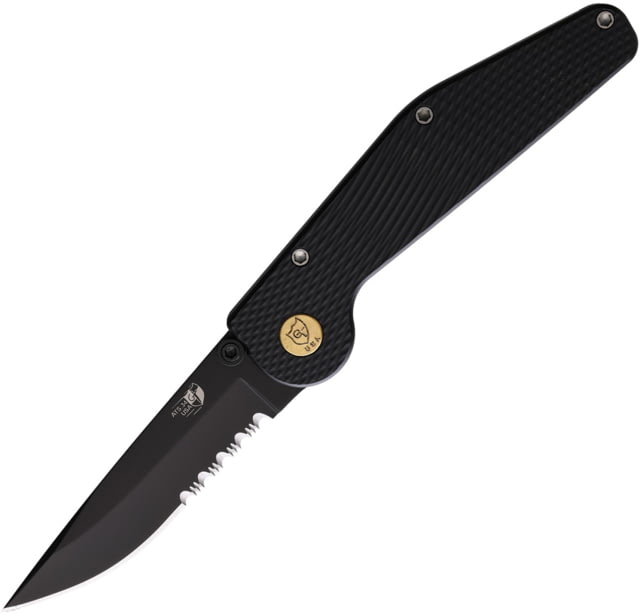 GT KNIVES Auto Button Lock DP Serrated 3.50 in Automatic Folding Knife