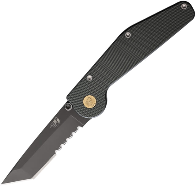 GT KNIVES Auto Button Lock Tanto Serrate  3.50 in Automatic Folding Knife - Gt Knives