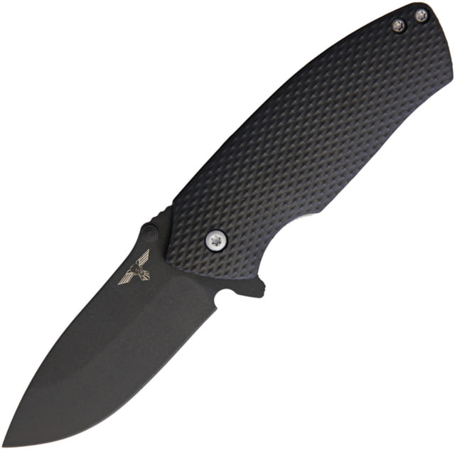GTI Delta Lock Black Folding Knife 3.25" black oxide coated CTS-BD1 stainless blade Black textured titanium handle GTI02 DELTA LOCK FOLDER BLACK - Gti