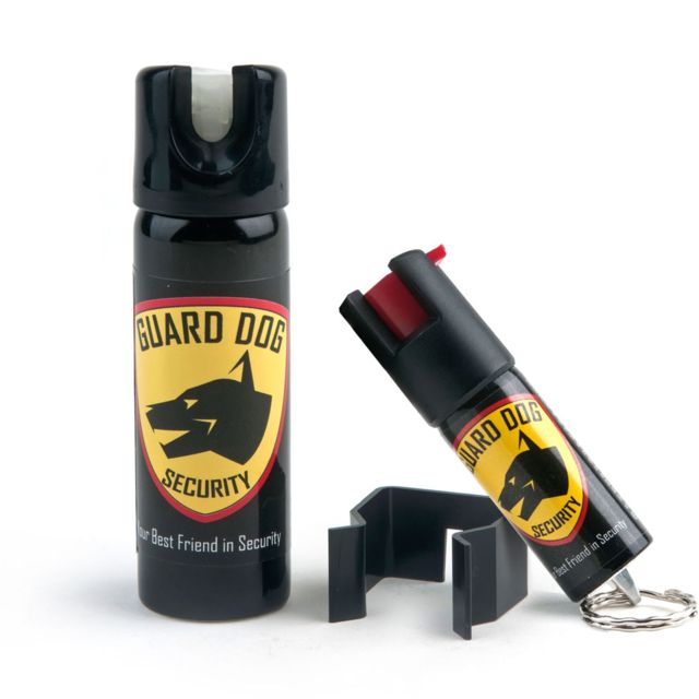 Guard Dog Security Home&Away Kit Spray Keychain and Glow in Dark Spray Bottle Black Keychain 0.5oz Spray Bottle 3oz Spray - Guard Dog Security