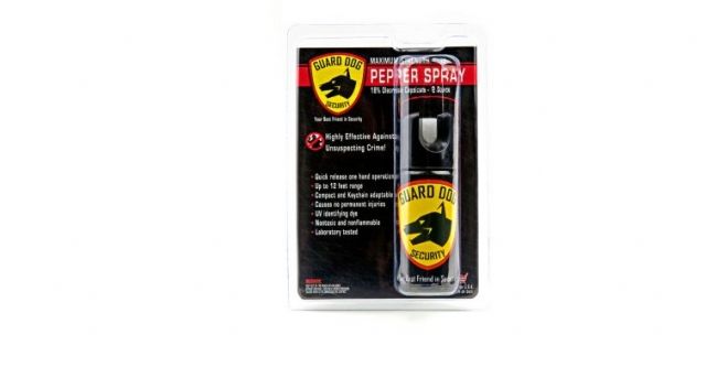 Guard Dog Security 2oz 18percent Pepper Spray - Glow in The Dark w/ Clamshell