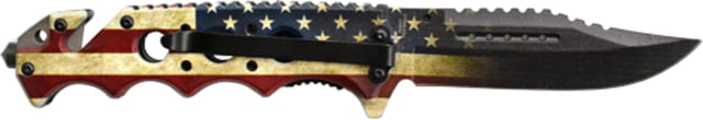 Guard Dog Security Guard Dog Knife American Flag W/ 3d Skull Folder 3.5 Blade - Guard Dog Security