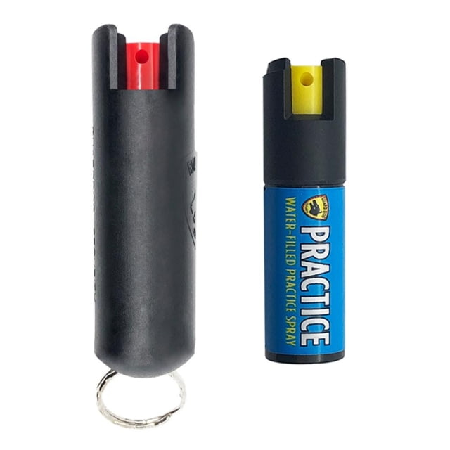 Guard Dog Security Practice Pepper 1/2 oz Hard Case Keychain Pepper Spray w/ Foldable Target Black One Size - Guard Dog Security