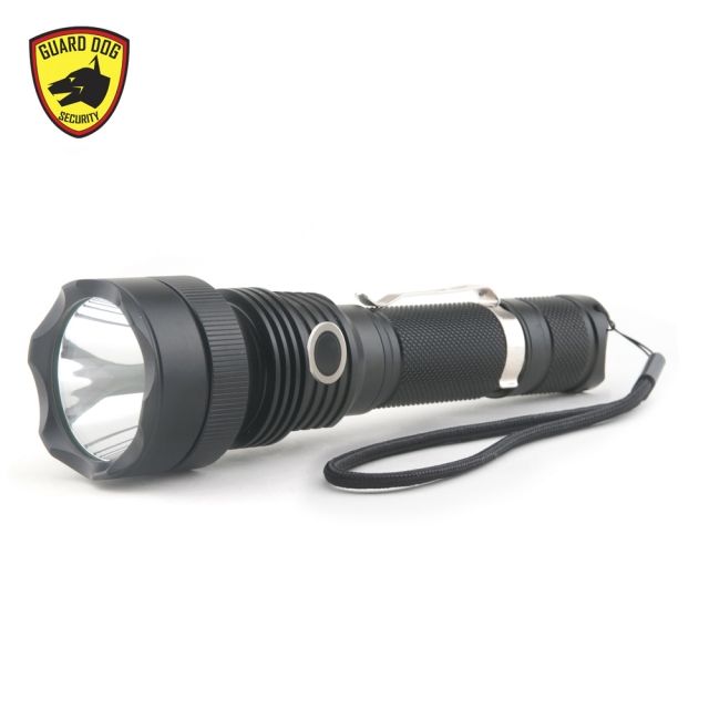Guard Dog Security Xcess- 550 Lumen Waterproof Tactical Flashlight 4 Functions Customized Dimmer Black - Guard Dog Security