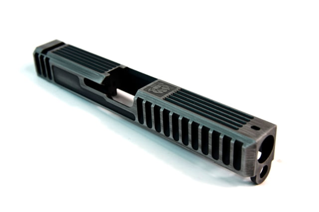 Gun Cuts Bulldog Slide for Glock 17 No Optic Cut Battleworn Silver - Gun Cuts