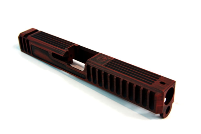 Gun Cuts Bulldog Slide for Glock 17 Optic Cut Battleworn USMC Red - Gun Cuts