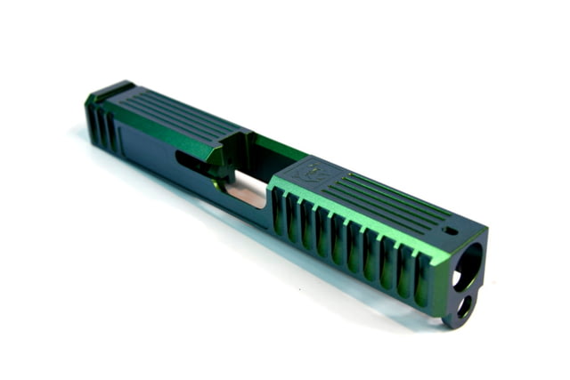Gun Cuts Bulldog Slide for Glock 19 Optic Cut Radioactive Green - Gun Cuts